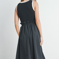 Contrast Tank Twofer Dress