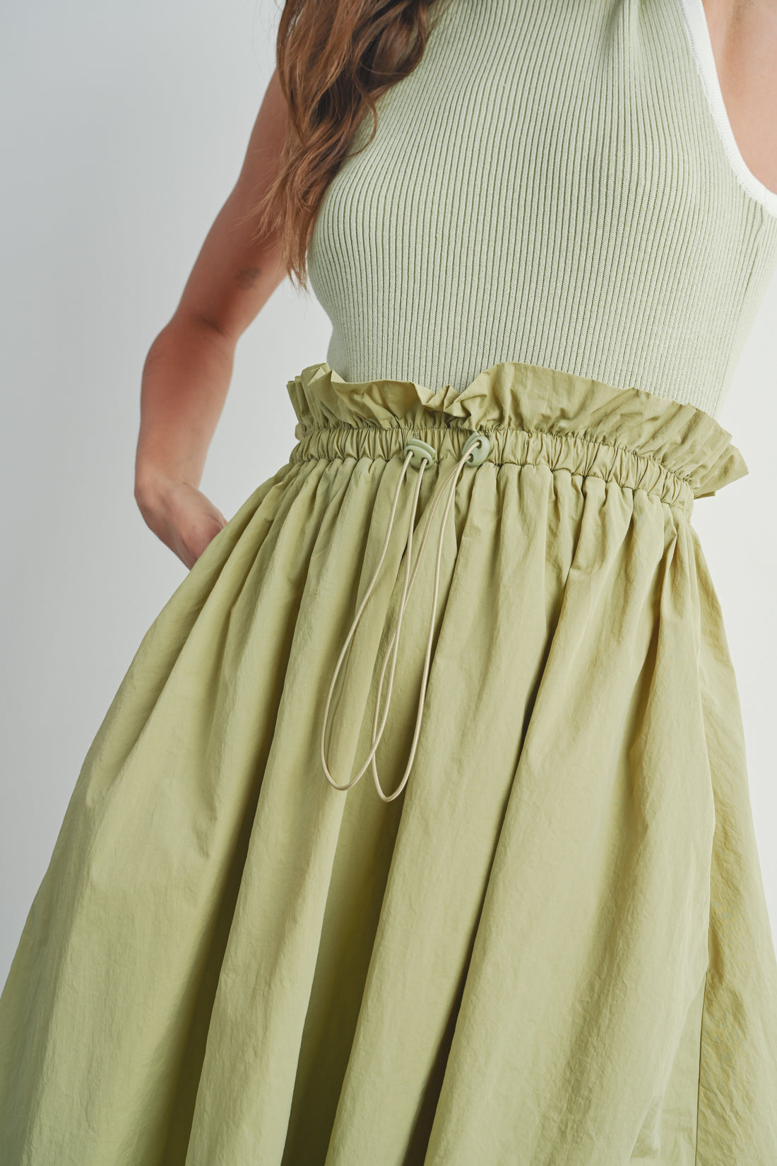 Contrast Tank Twofer Dress