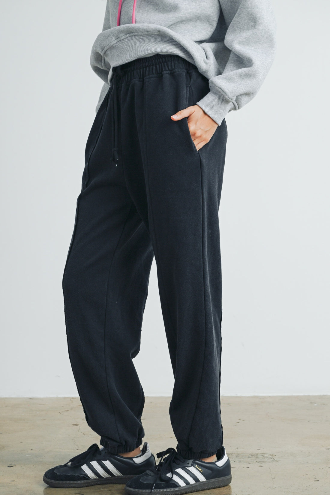 Washed Drawstring Jogger Pants