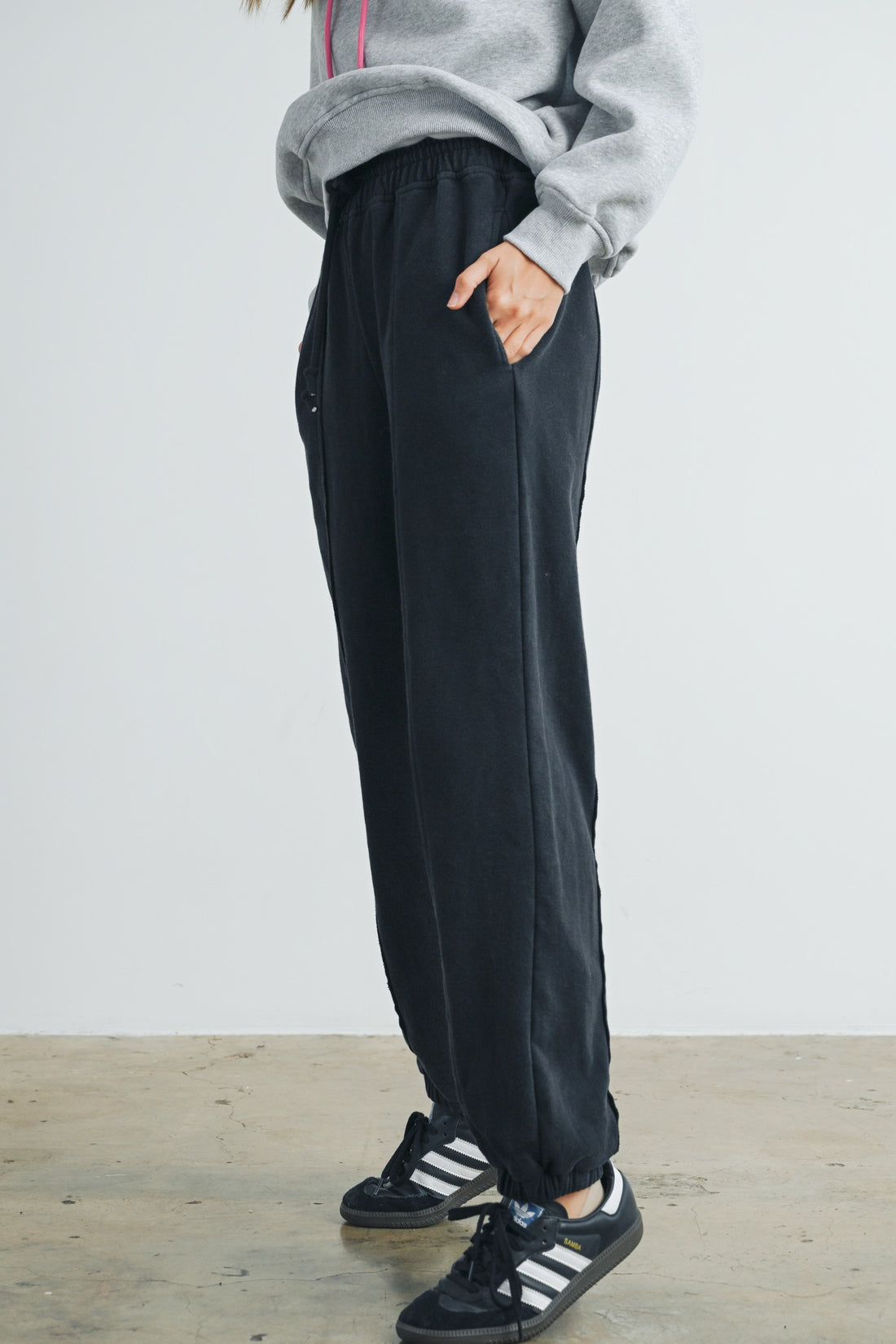 Washed Drawstring Jogger Pants