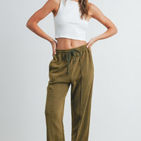 Washed Drawstring Jogger Pants
