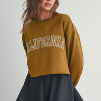 Fleece Cropped Sweatshirt