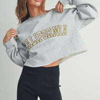 Fleece Cropped Sweatshirt