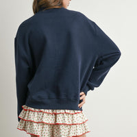 USA Chenille Patch Half-Zip Pullover Sweatshirt