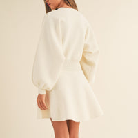 Balloon Sleeve Sweater Dress