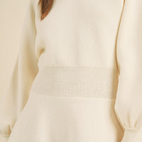 Balloon Sleeve Sweater Dress