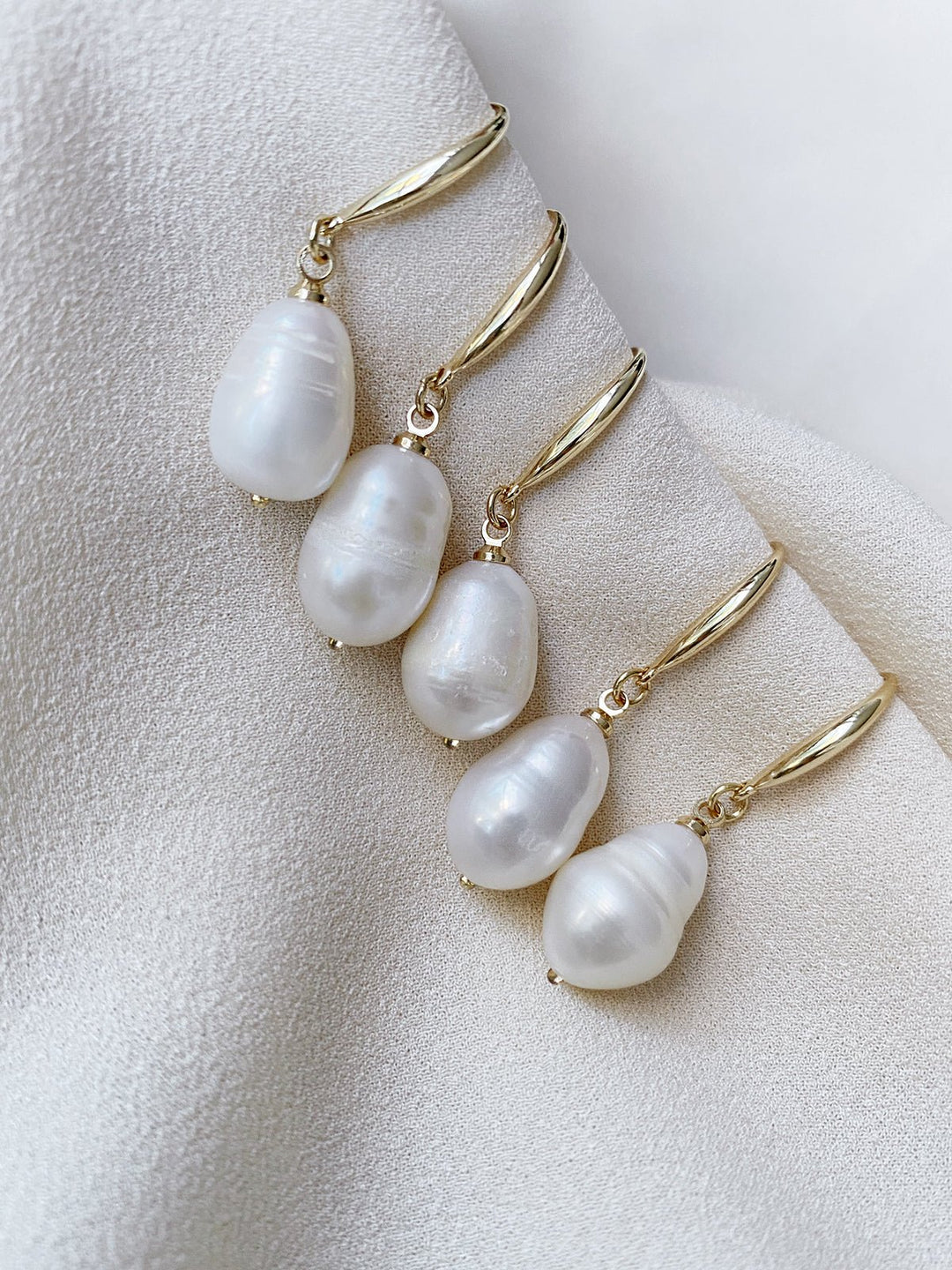 Elisajewels Prado Freshwater Pearl Drop Earrings