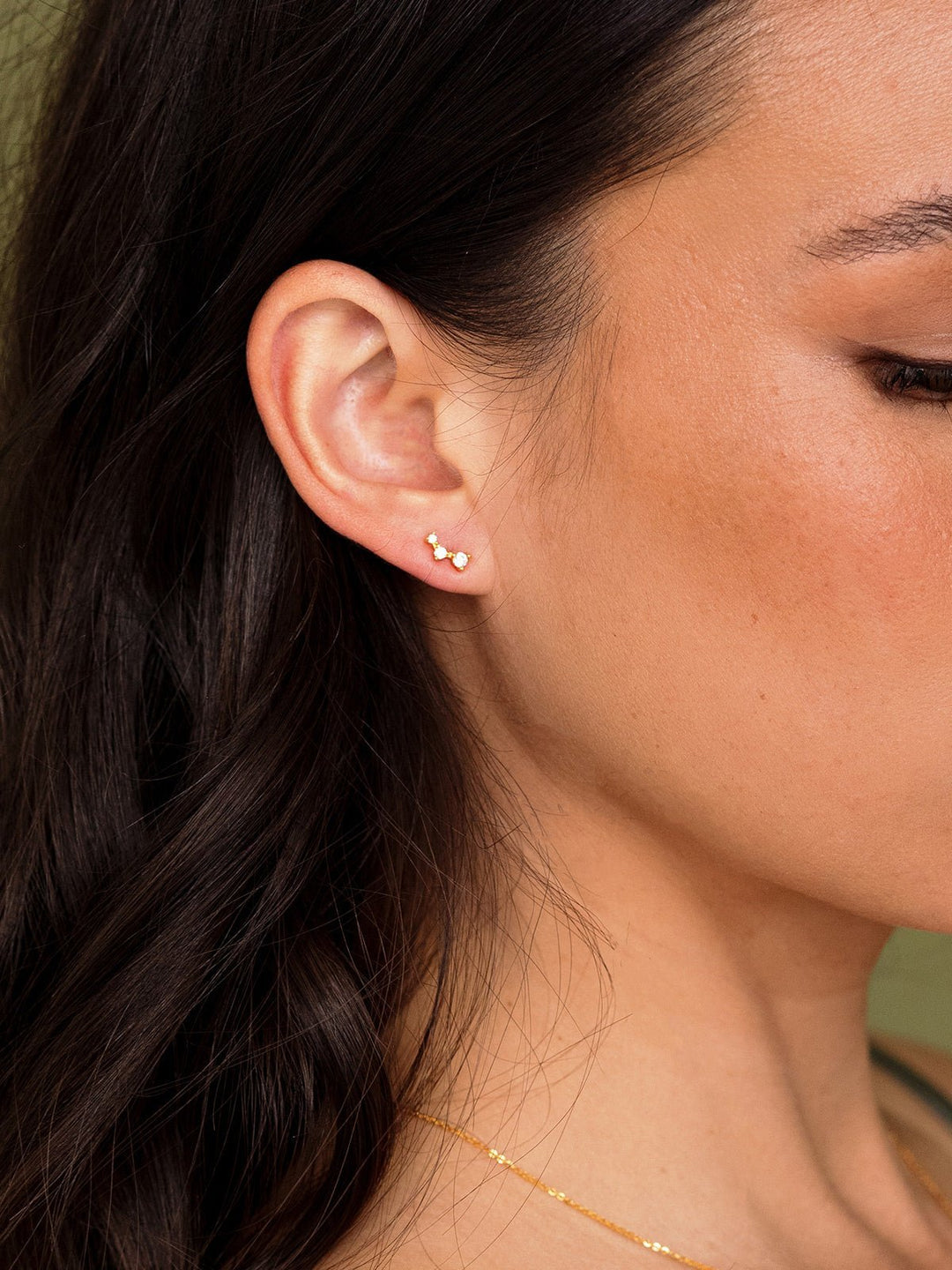 Elisajewels Demi-Fine Ace Stud Earrings