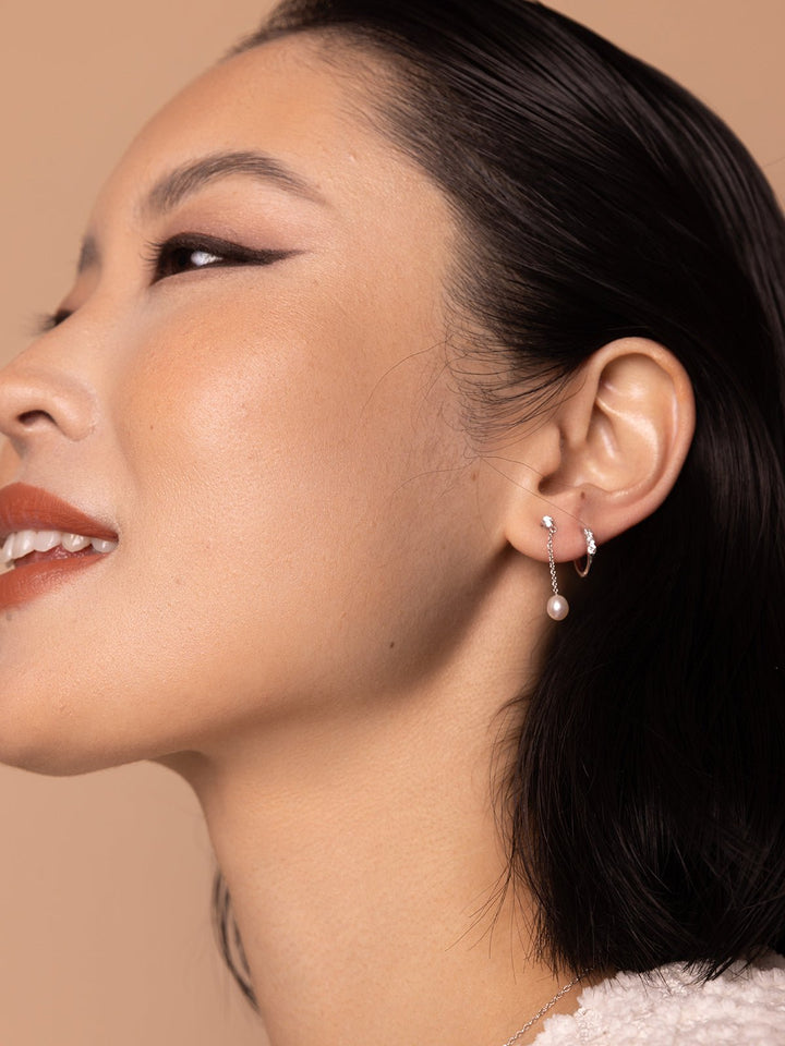 Elisajewels Ellis Freshwater Pearl Drop Earrings