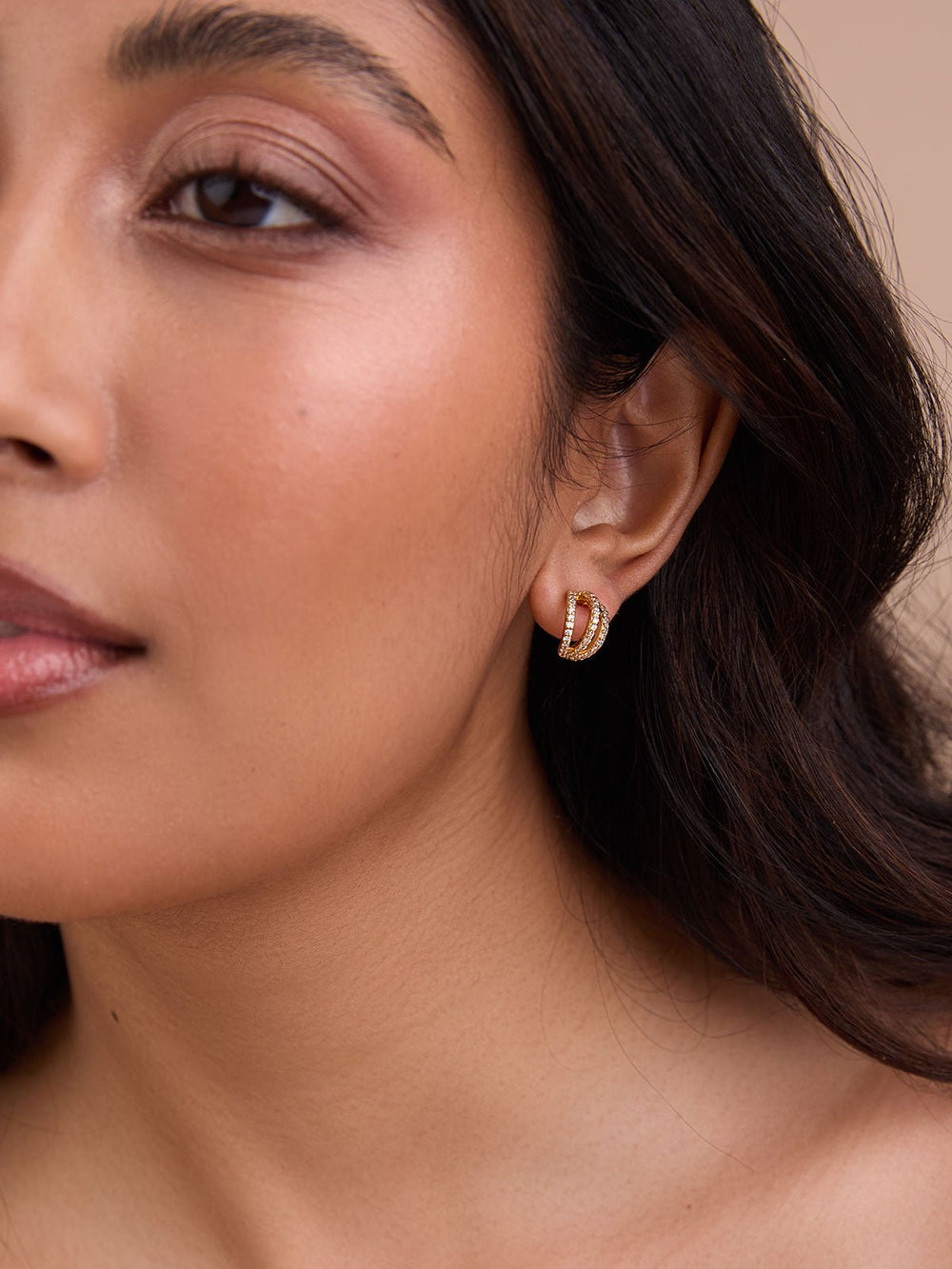 Elisajewels Harper Huggie Hoop Earrings