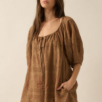 Eyelet Loose Fit Romper