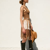 Crochet Fringe Hem Knit Tank Top