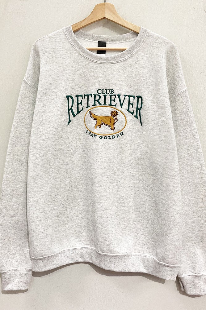 Embroidered Retriever Club Sweatshirt