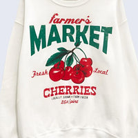 Farmer's Market Cherries Oversized Sweatshirt