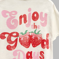 Enjoy The Good Days Berry Oversized T-Shirt