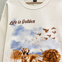 Life is Golden Retriever Graphic Sweatshirt