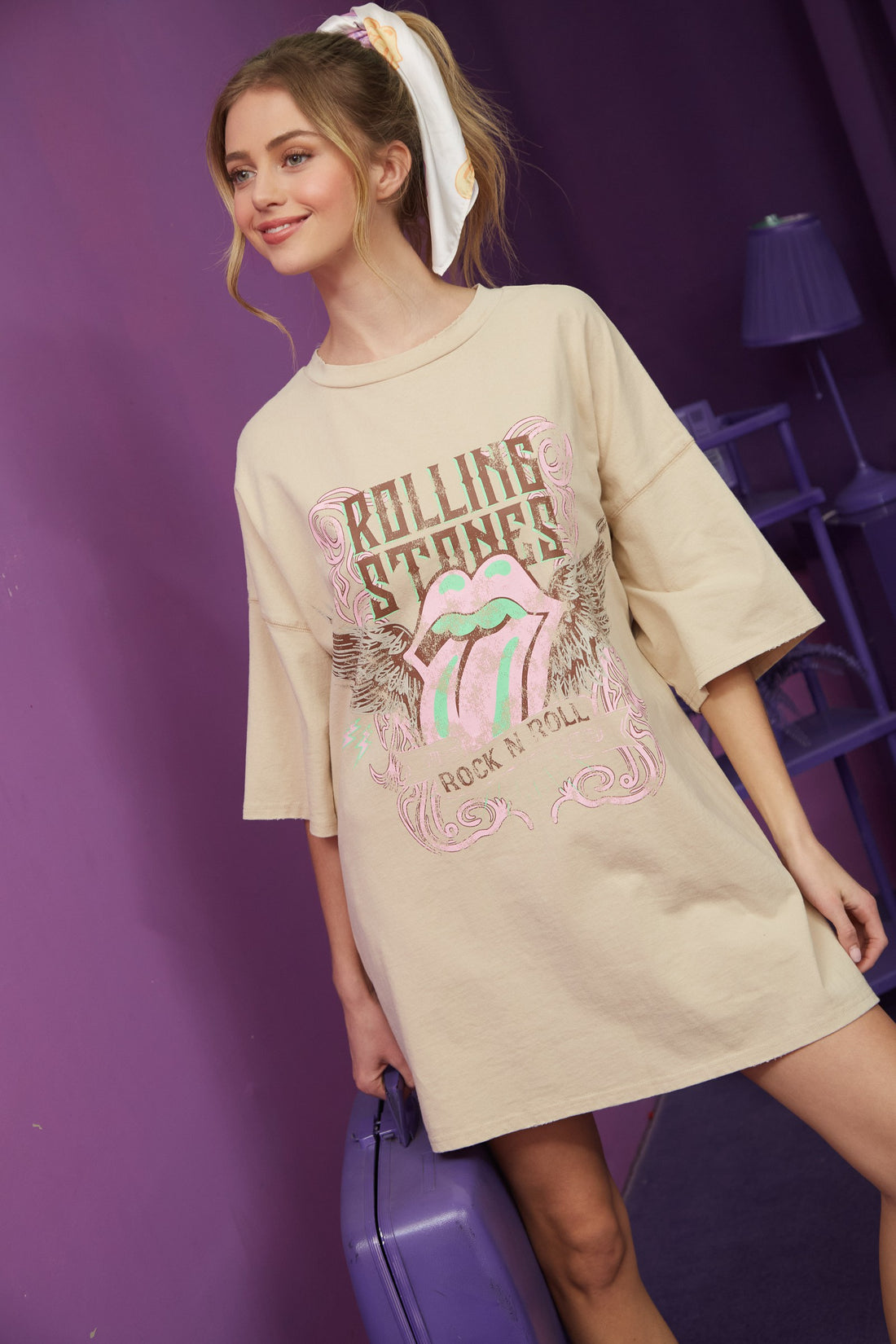 Rolling Stones Washed Graphic Dress