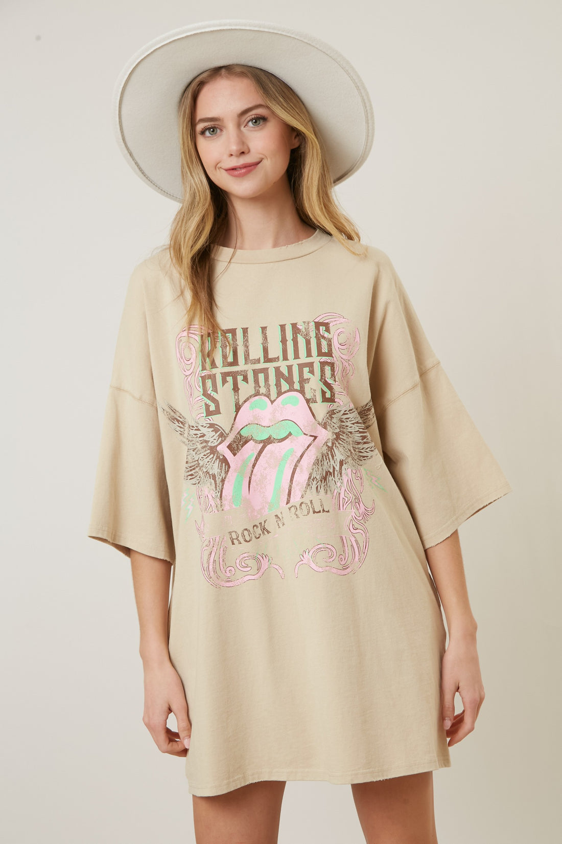 Rolling Stones Washed Graphic Dress