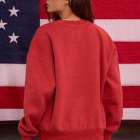 Vintage-Inspired America Fleece Sweatshirt