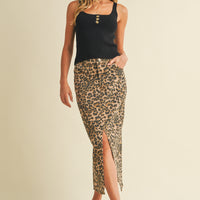 Button Front Ribbed Knit Tank