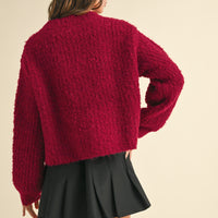 Soft Cozy Button Front Sweater Cardigan