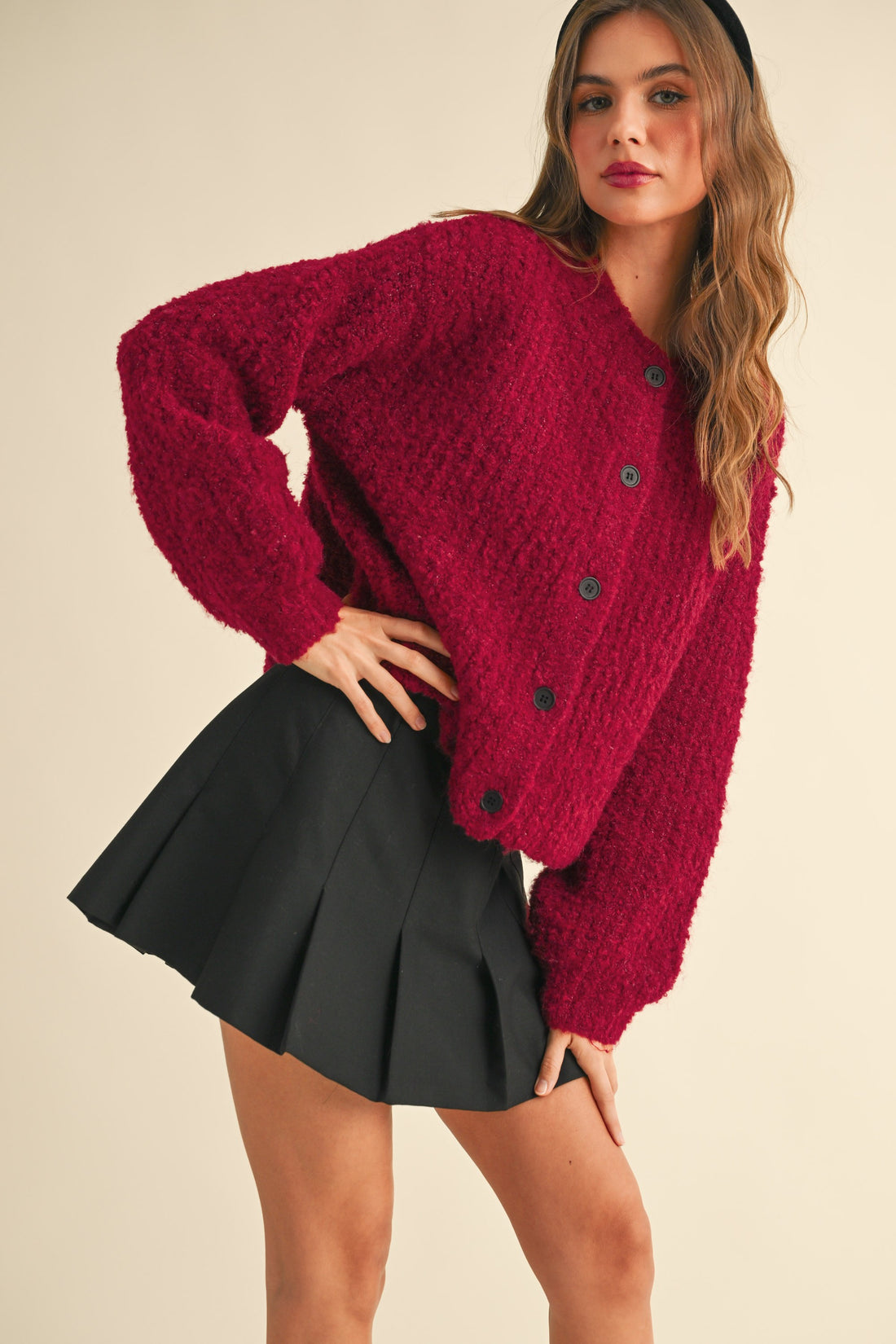 Soft Cozy Button Front Sweater Cardigan