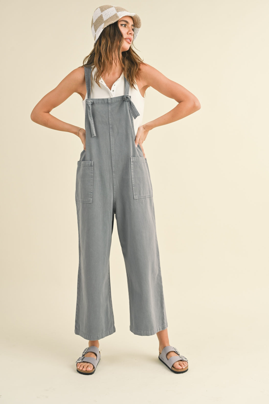 Washed Tencel Cute Jumpsuit