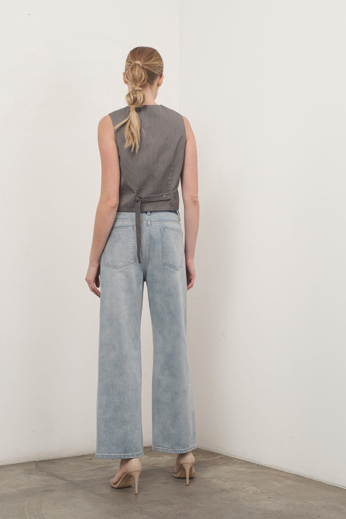 Color Block Denim Pants