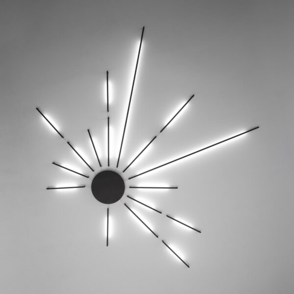 Sole - Lampada da parete nero MB