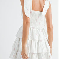 Bow Emobroidery Corset Mini Dress