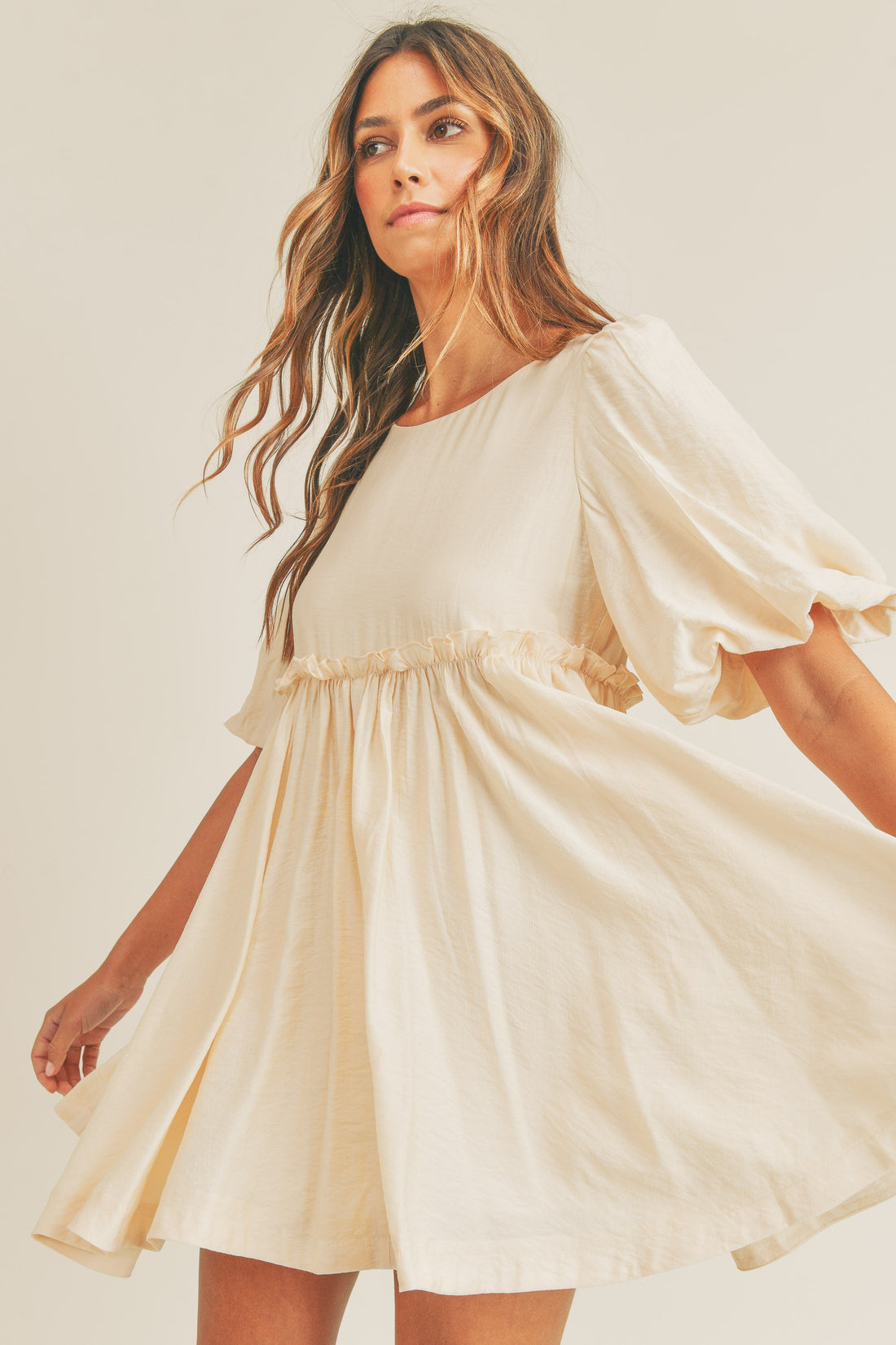 Puff Sleeve Babydoll Dress