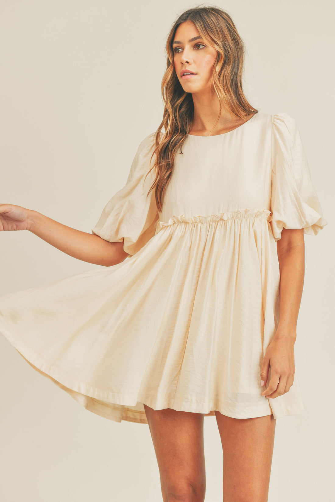 Puff Sleeve Babydoll Dress