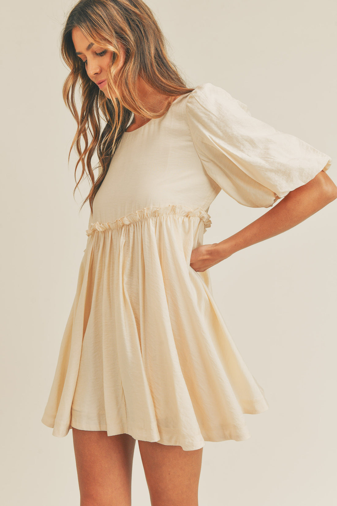 Puff Sleeve Babydoll Dress