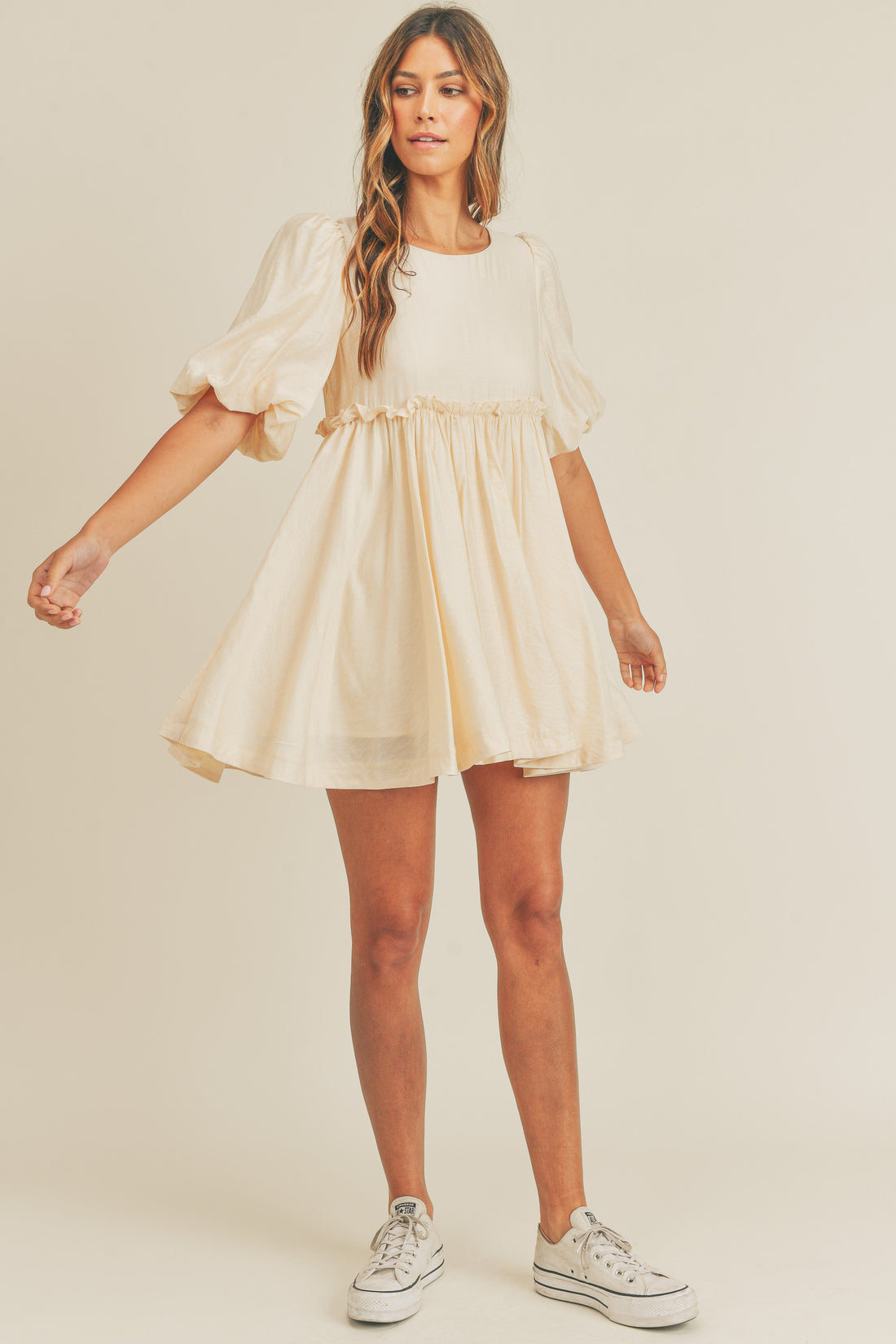 Puff Sleeve Babydoll Dress