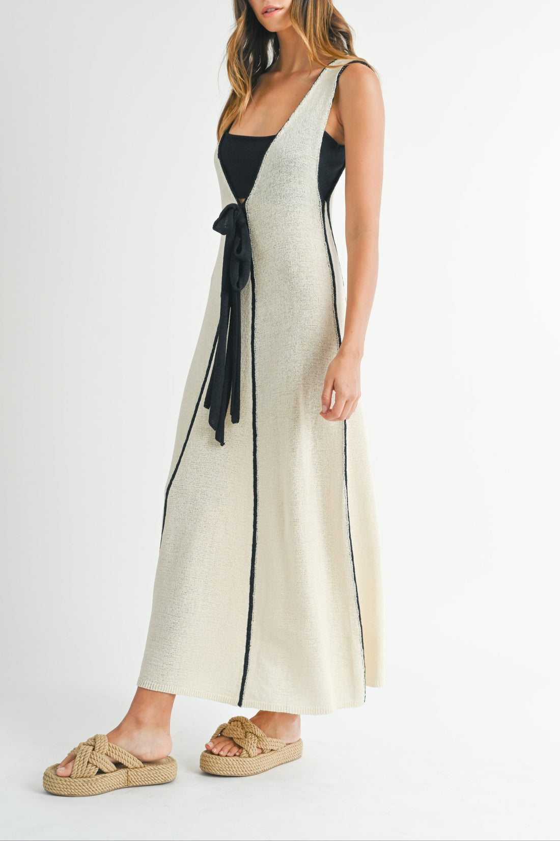 Plunging Neckline Cover Up Maxi Dress (Bralette Included)