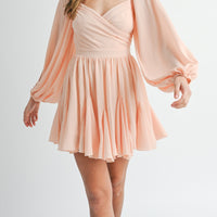 Back Lace Up Ruffle Mini Dress