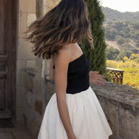 Two-Tone Strapless Bubble Mini Dress | Angenoirapparel