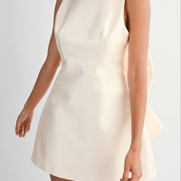 Satin Oversized Bow Party Dress