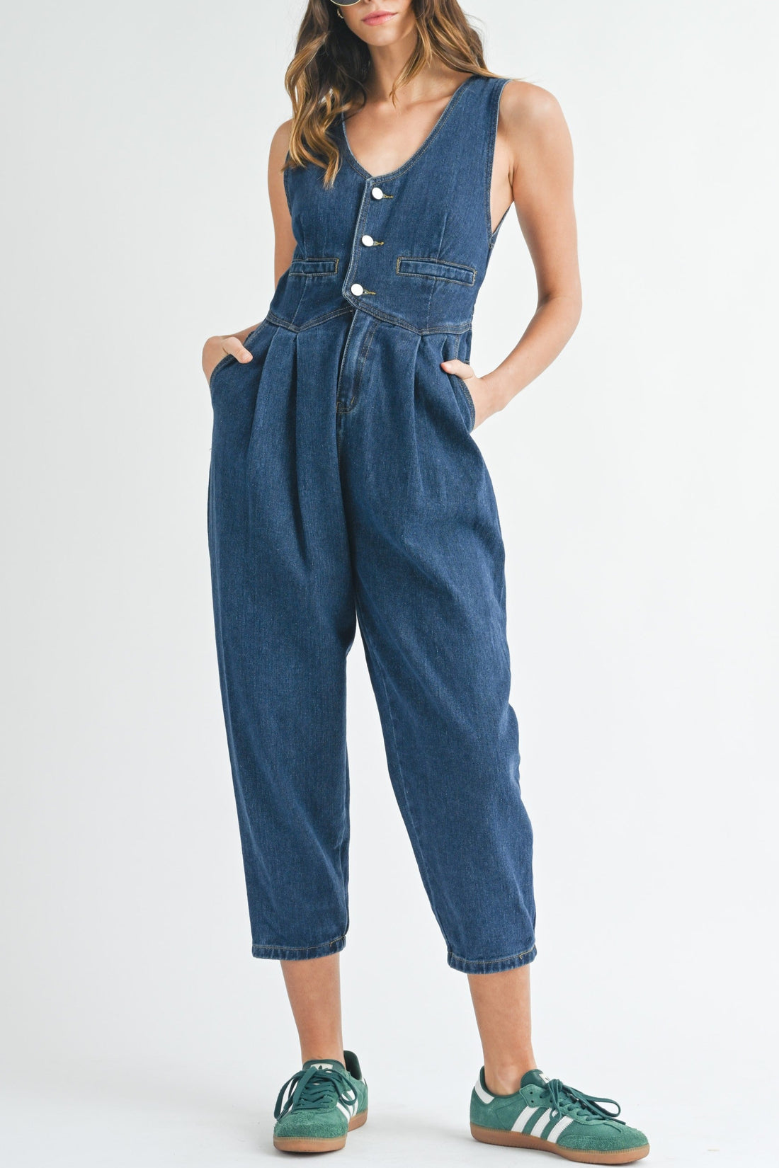Denim Vest Jumpsuit
