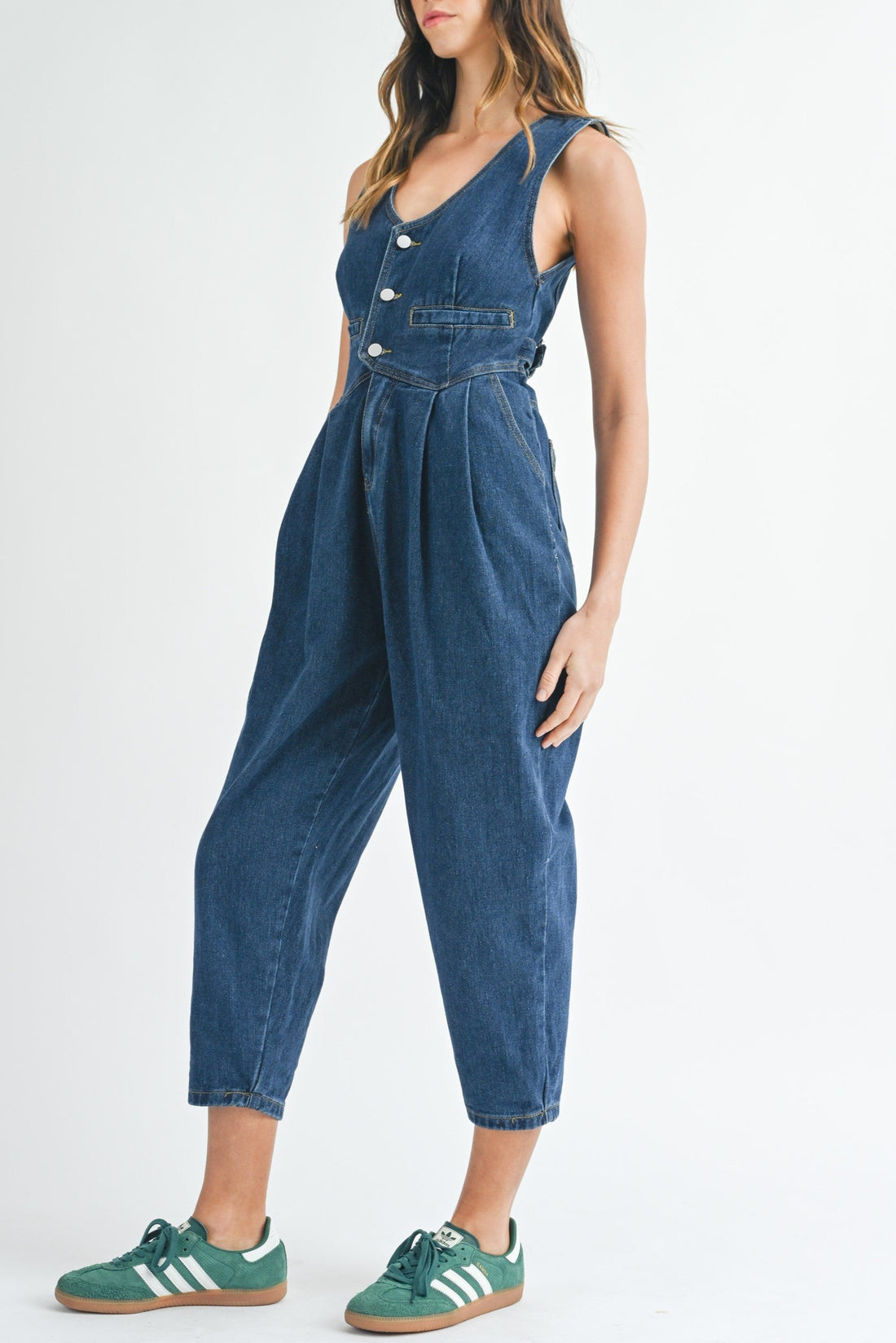Denim Vest Jumpsuit