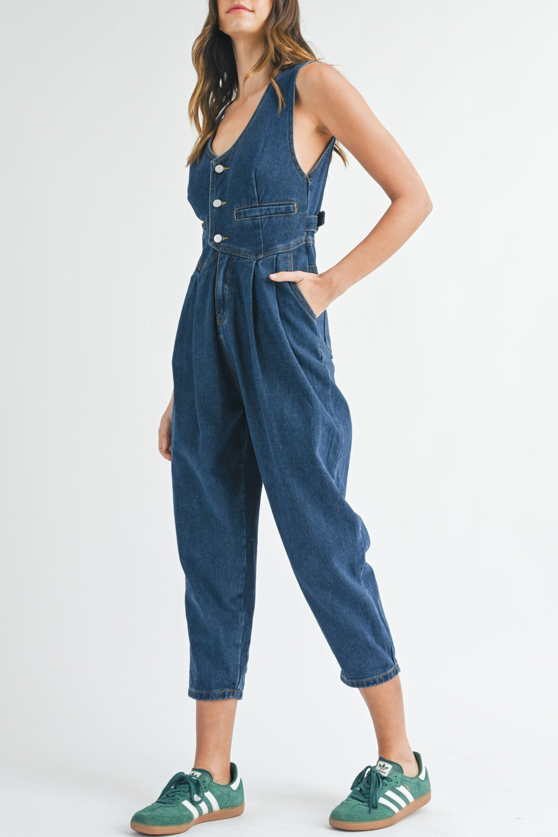 Denim Vest Jumpsuit