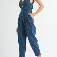 Denim Vest Jumpsuit