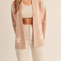 Star Open Knit Sweater Cardigan