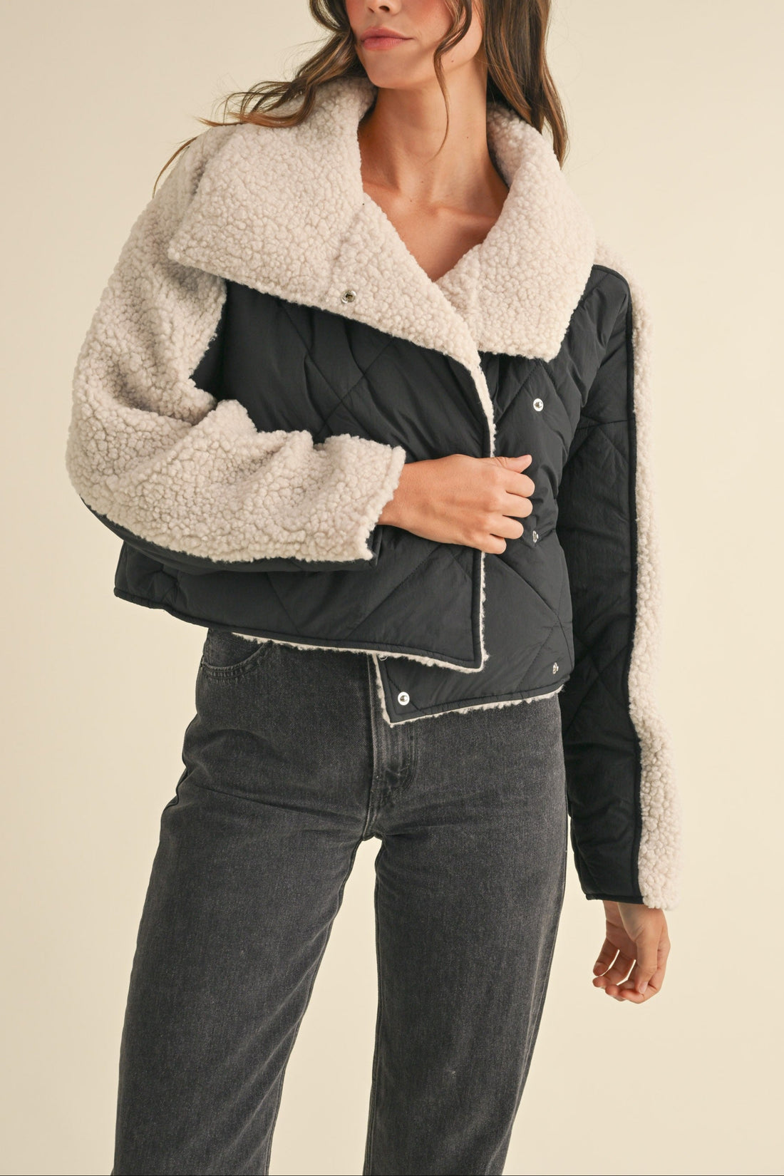 Fluffy Sherpa & Quilted Jacket