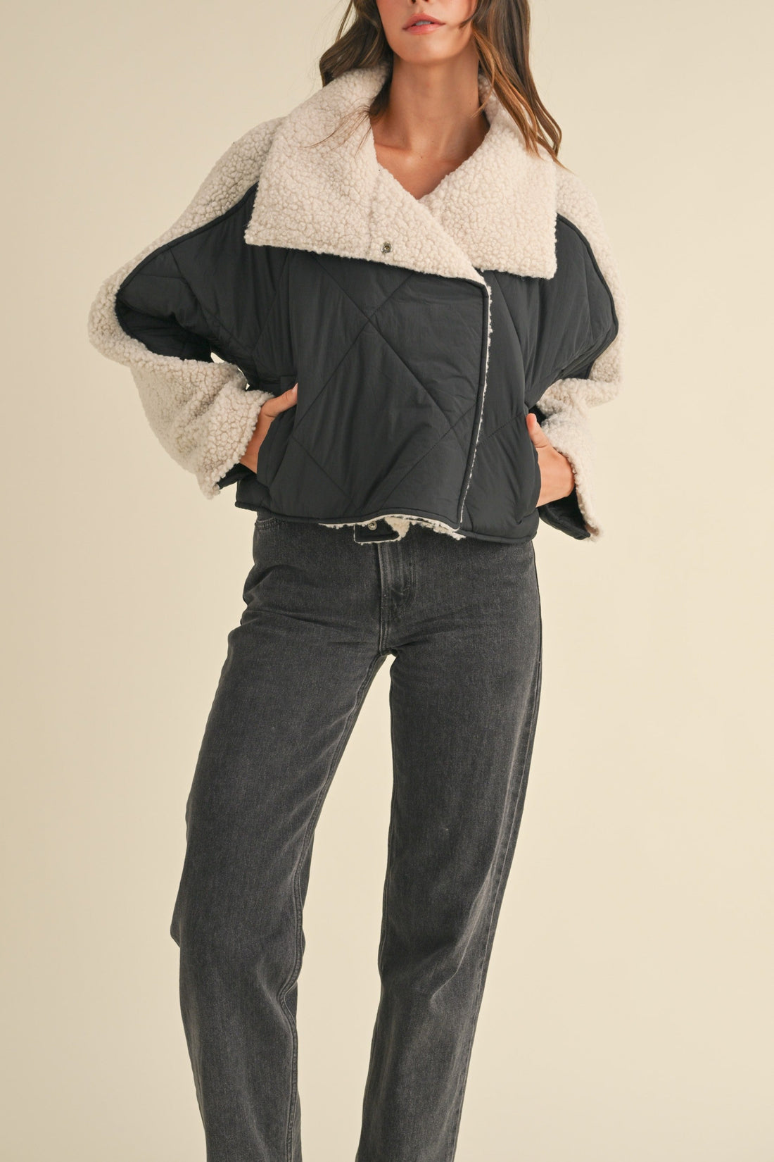 Fluffy Sherpa & Quilted Jacket