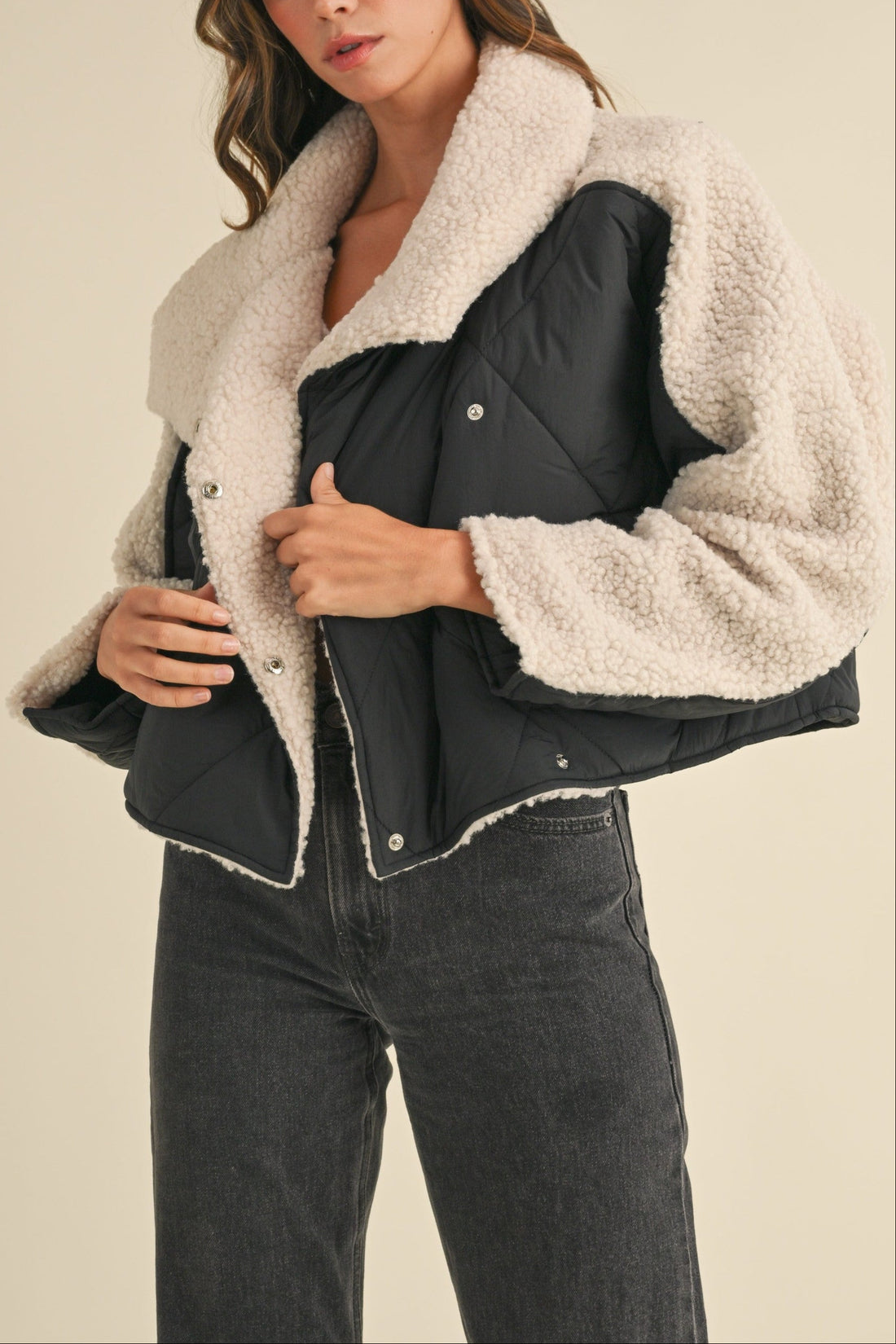 Fluffy Sherpa & Quilted Jacket