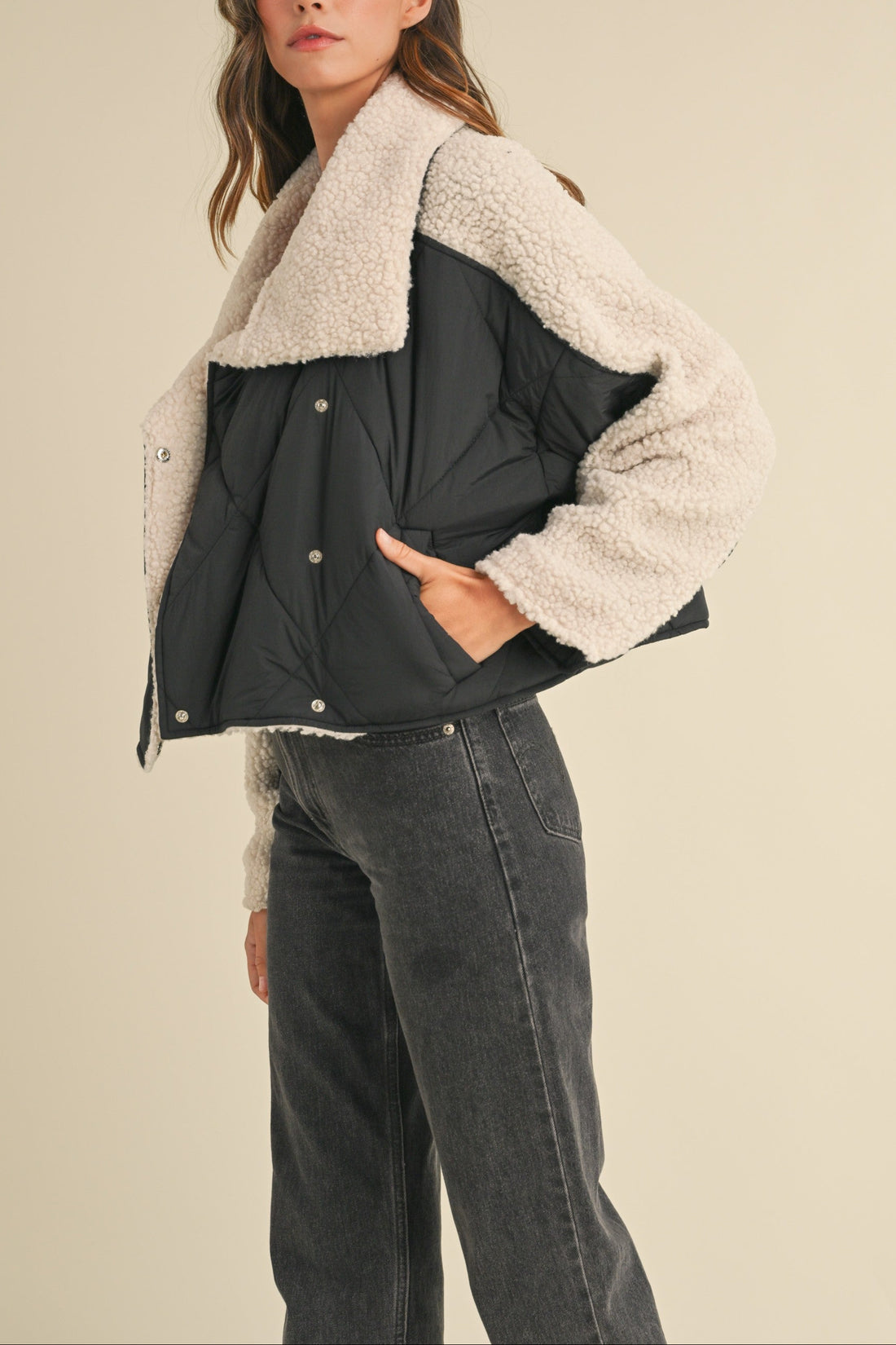 Fluffy Sherpa & Quilted Jacket
