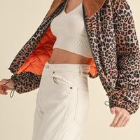Leopard Printed Cute Collard Jacket