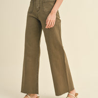 Front Pocket Wide Leg Pants
