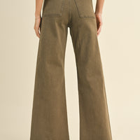 Front Pocket Wide Leg Pants